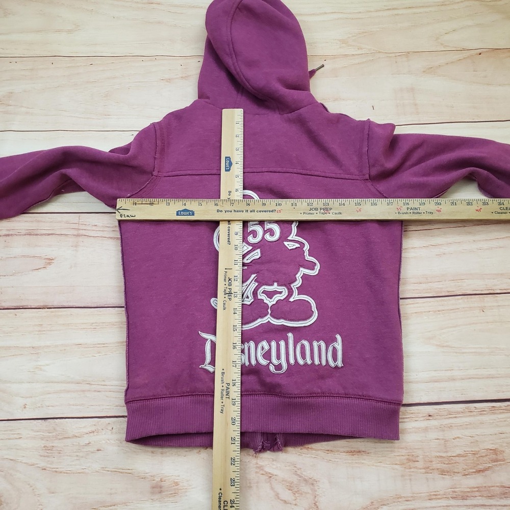 Disney Parks Hoodie Girls Large Purple Sherpa Lined Full Zip Disneyland Mickey - Picture 6 of 10